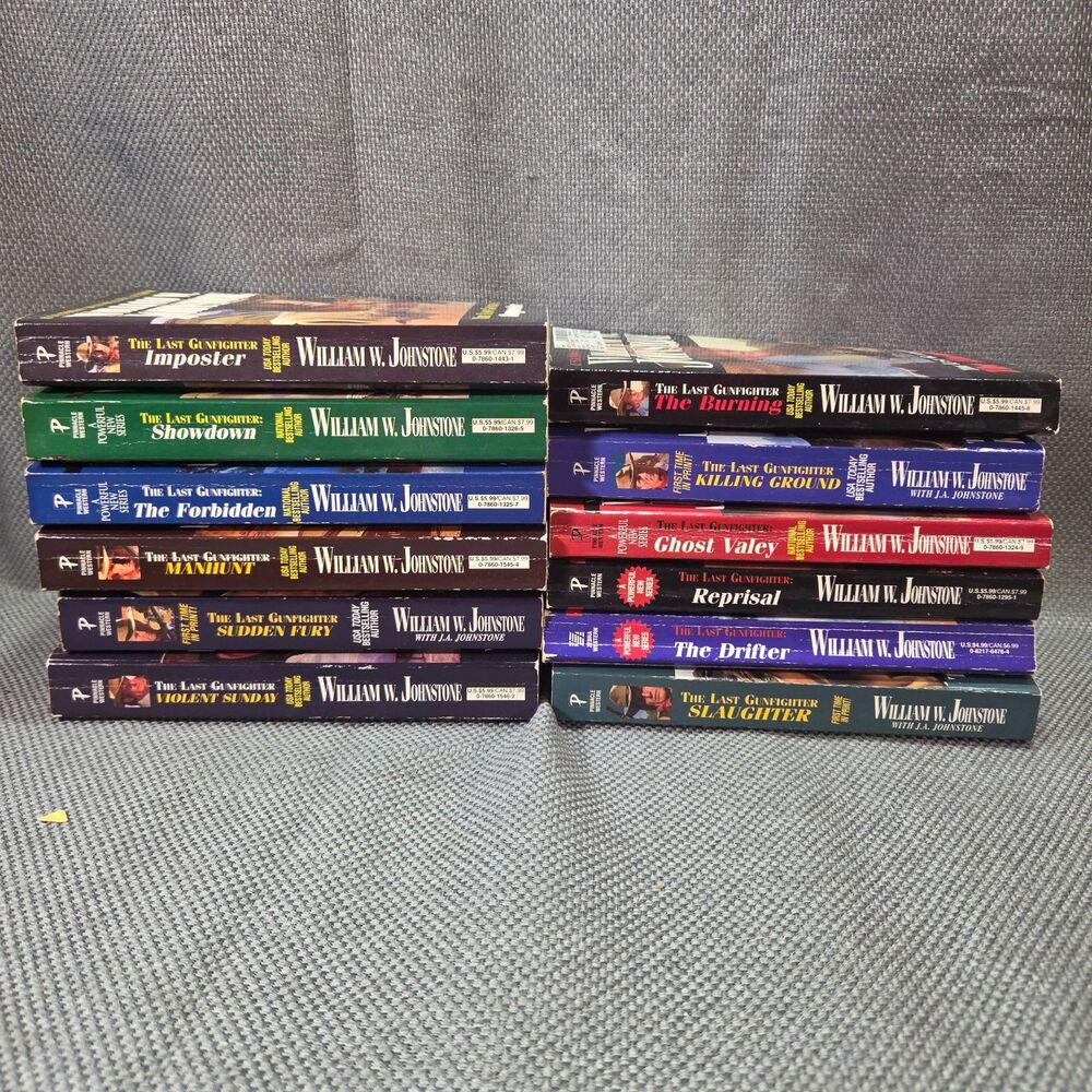 Lot of 14 William W. Johnstone The Last Gunfighter Western PBB Books Pinnacle